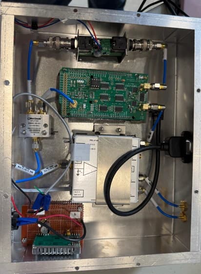 The BVEX timing box containing the TAPR TICC time interval counter and supporting electronics